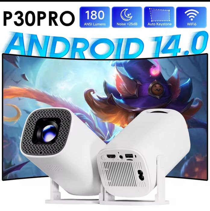 Videoproiector Smart P30 Pro, Android 14, wifi 6,BT5.0