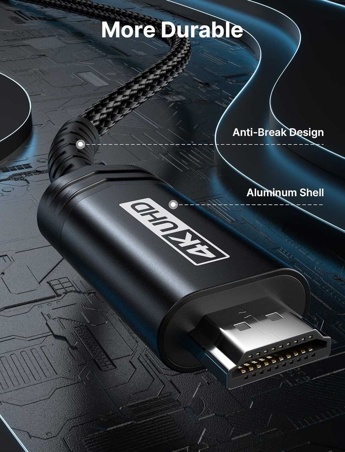 Cablu USB C 3.1 la HDMI 2.0 JSAUX 1m,4K-60Hz,(Thunderbolt 3/4)