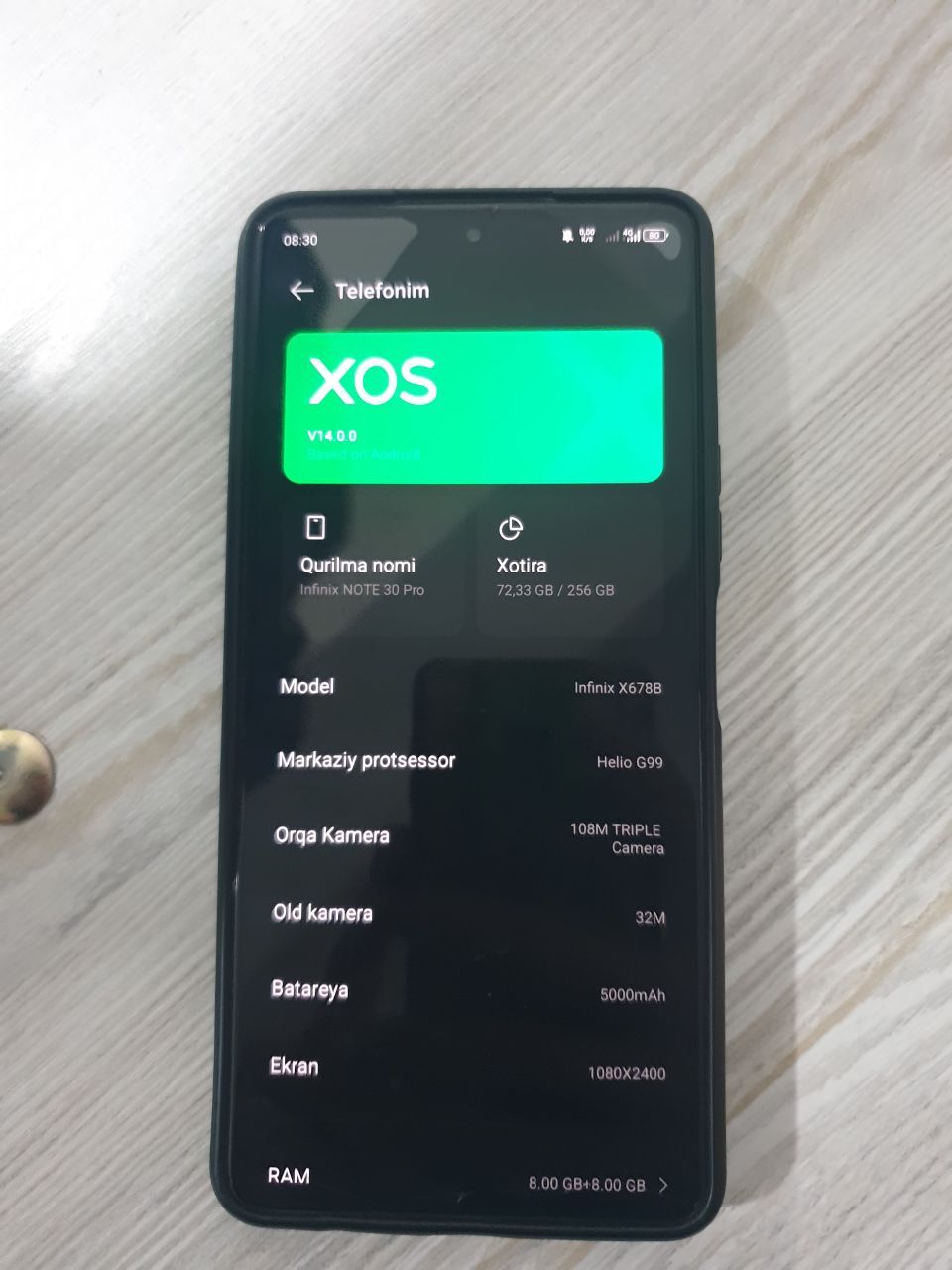 Infinix Note 30 pro 8+8/256