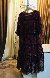 Красивое платье Пан - Бархат нарядное размер 46-52 за 20000 тг