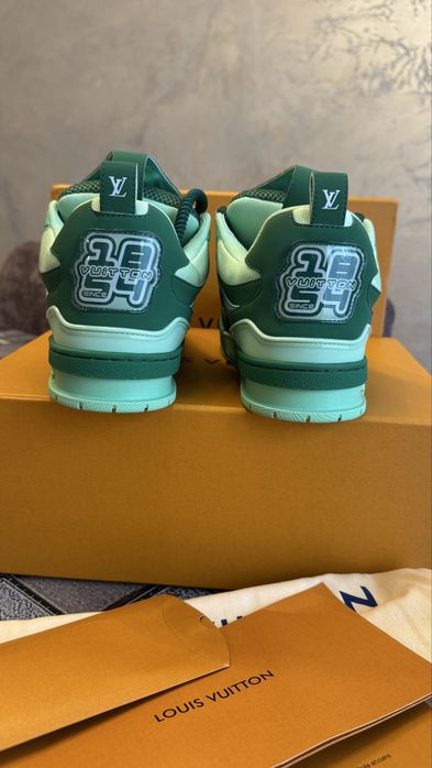 Sneakers LV Louis Vuitton Trainer Green — Mărimea 41 și 42, Noi
