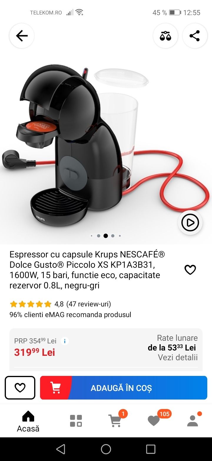 Expresor dolce gusto