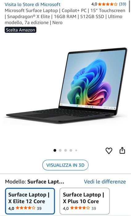 Microsoft surface 15” OLED, 2025 7TH, 512gb, X elite, sigilat