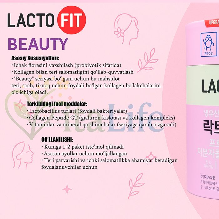 Lacto-Fit Beauty – Kollagenli Probiotik Qo‘shimcha