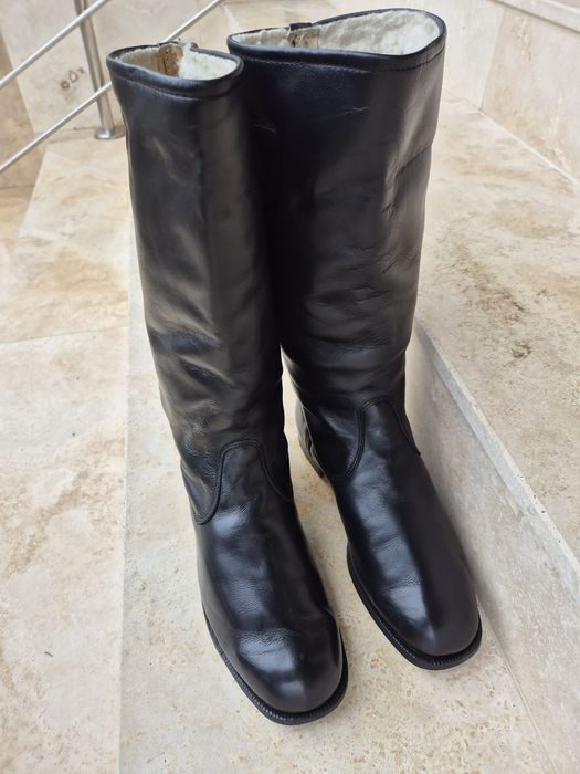 Cizme din piele, îmblanite, nr. 44, bărbați