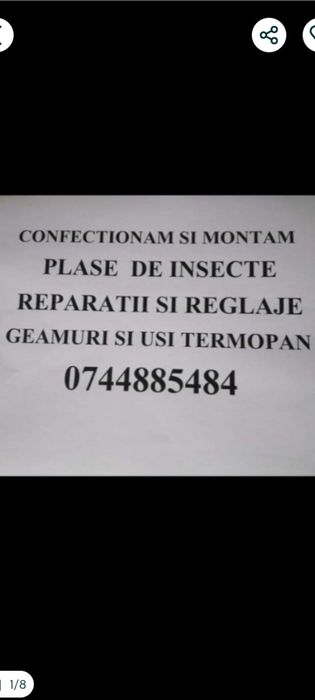 Reparații termopane, plase insecte