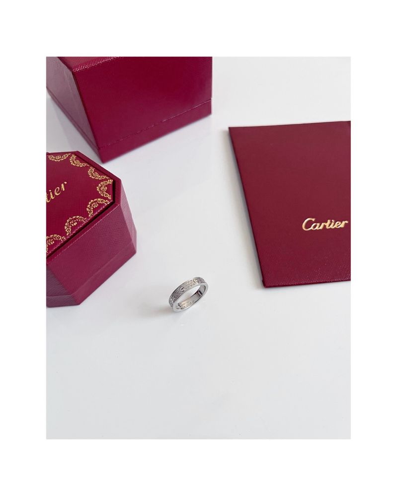 Cartier Love Diamonds пръстен в сребристо New Season