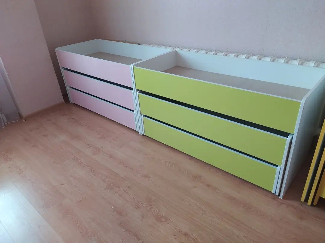 Кровать 3-ярустная, трехярустная кровать, мебель для детского садика