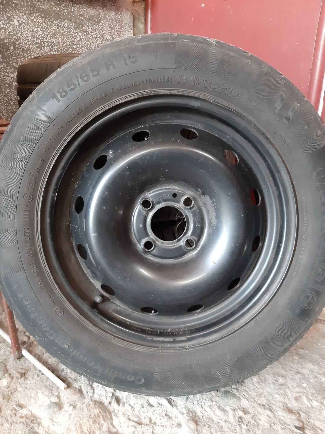 Cauciuc vară Continental 185/65 R15 T 4 buc+ Jenți 6JX15H2(Logan)