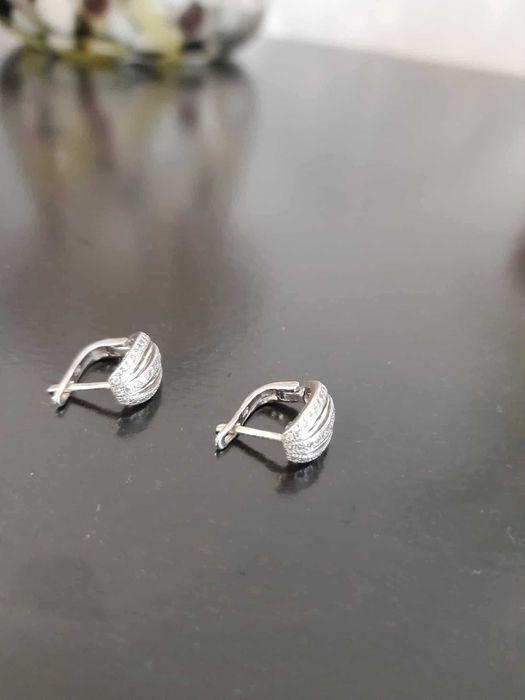 Сребърни обеци с печат