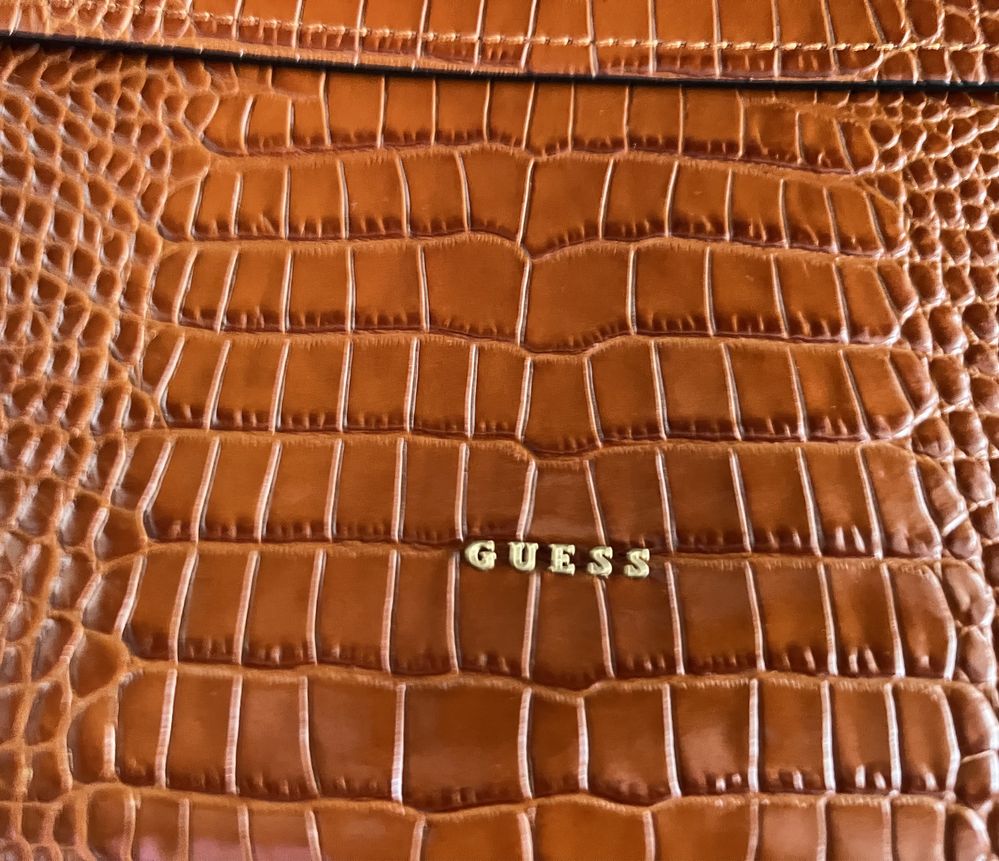 GUESS CRISTINA CROCODILE real leather cognac.100%оригинал,Нова
