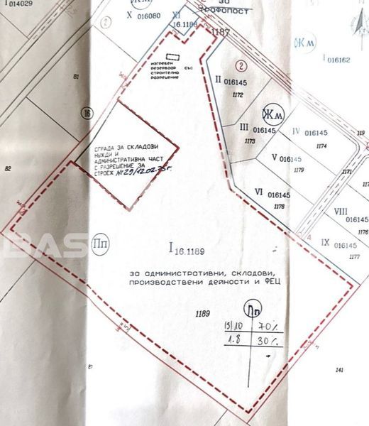 Парцел за промишлено строителство в София, област-с.Хераково площ 270