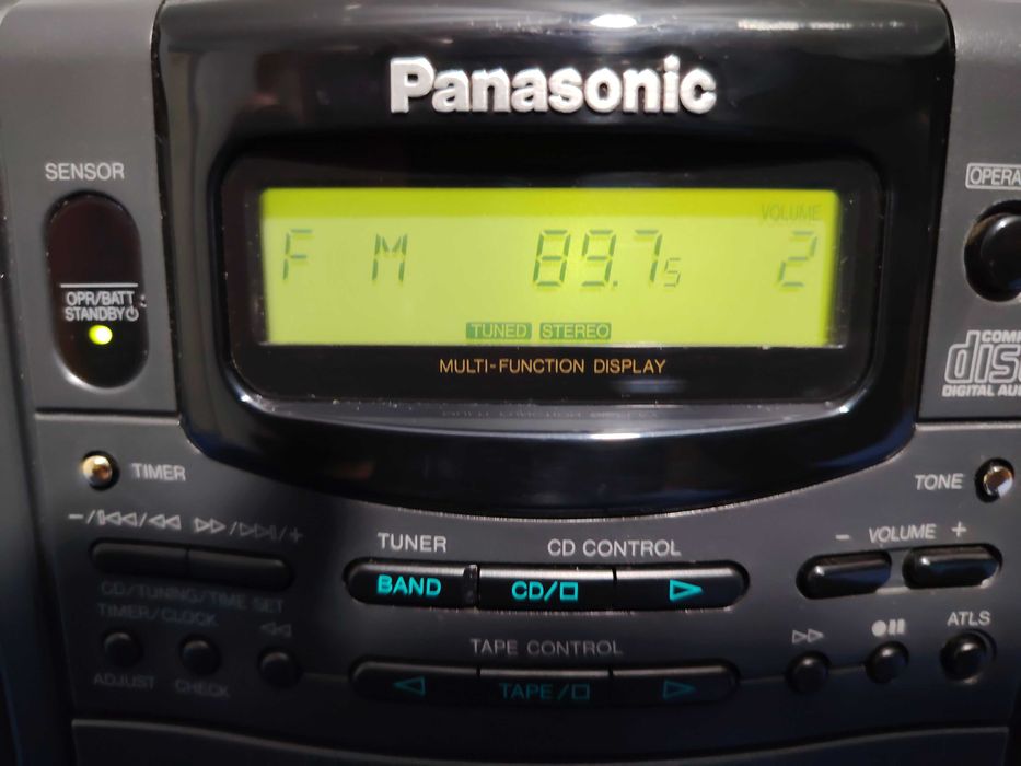 PANASONIC RX-DS303 Portable Stereo CD System, radio, CD, casetofon.