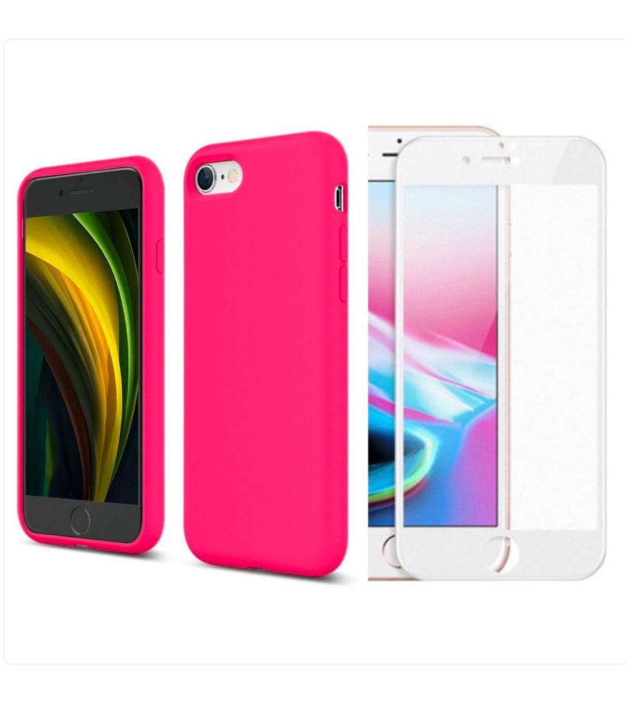Iphone 7/8 Plus SE 16E Husa Catifea Infinity Touch + Folie Sticla 99H