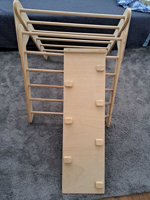 Triunghi pikler natur pliabil + rampa/tobogan