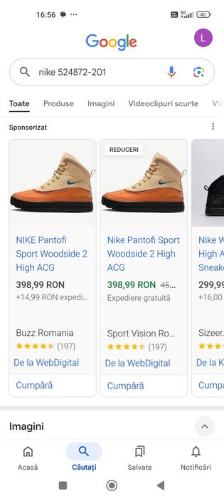 Încălțăminte, ghetuțe Nike,marimea 35,5.