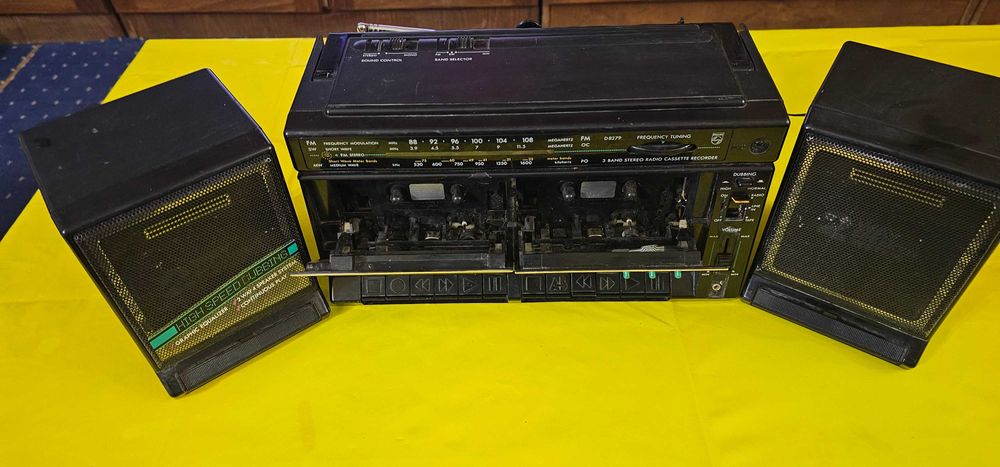 Radio  casetofon dublu casette  Philips D8278/32 vechi vintage