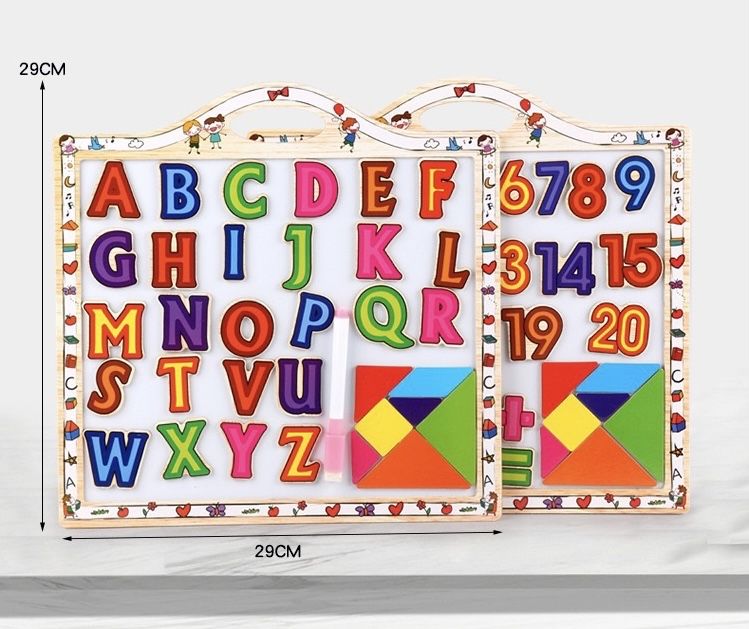 Деревянные игрушки на магните, развивающие буквы цифры алфавит математ