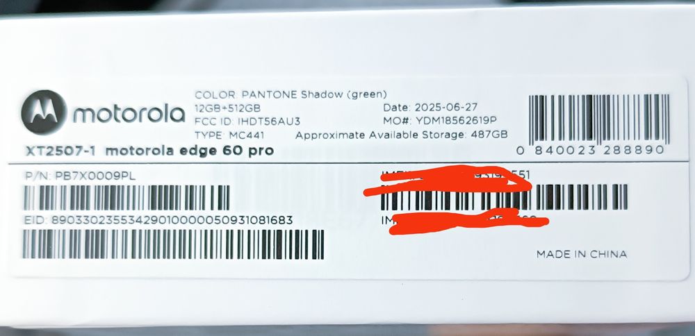 MOTOROLA EDGE 60 PRO Green 6.67 ", 512 GB, RAM 12 GB, 50+