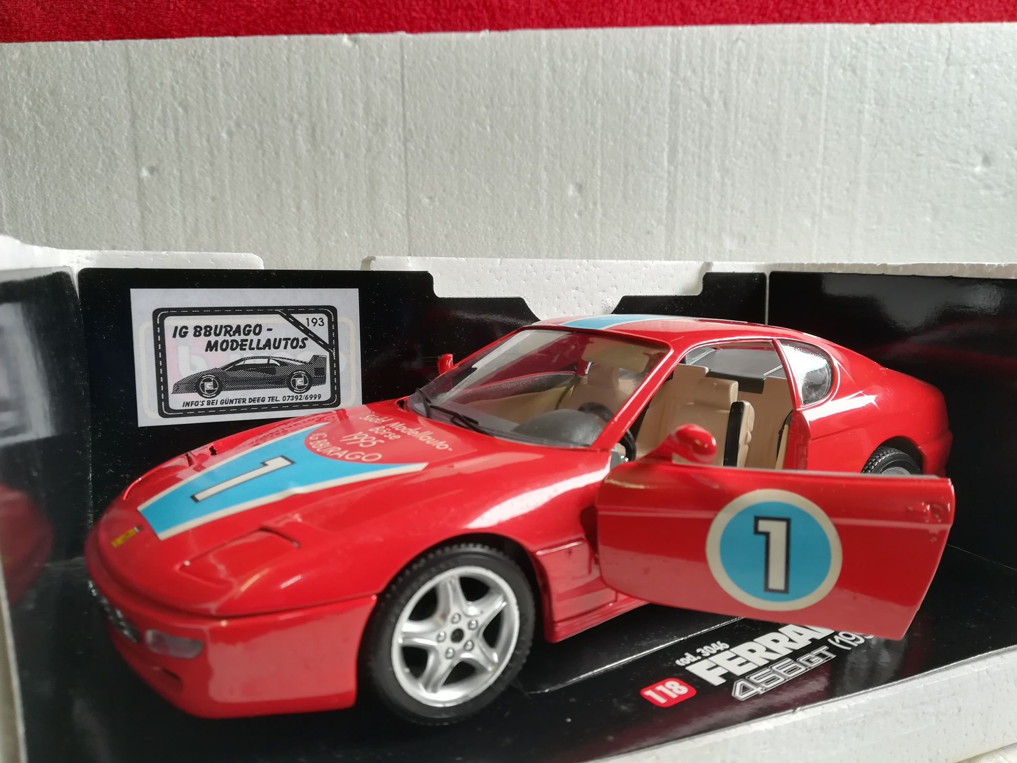 Ferrari 456GT (1992), bburago macheta auto scara 1:18