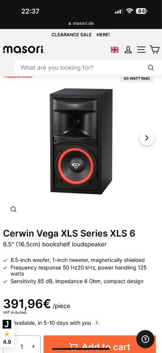Cerwin  vega xls 6 i xls 12s