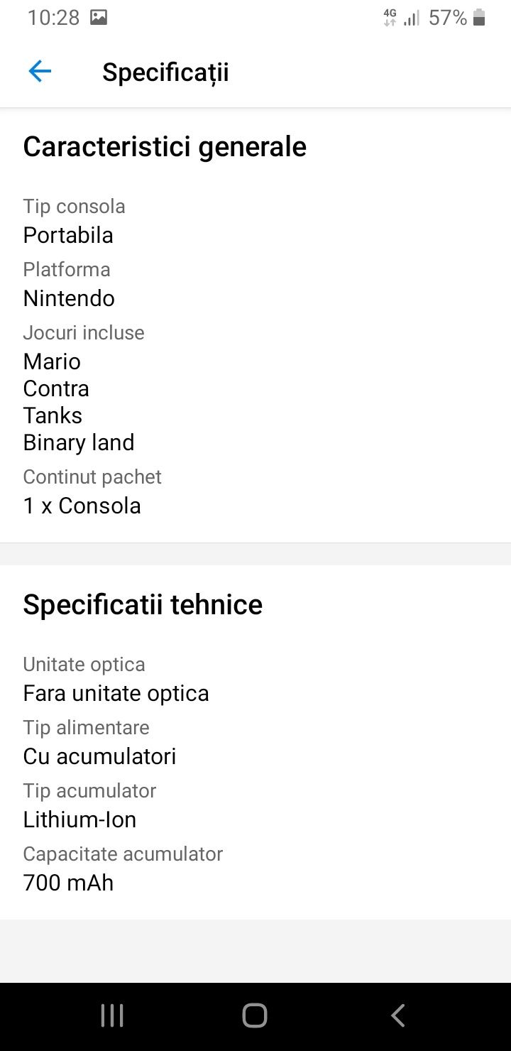 Consolă Nintendo portabilă nouă