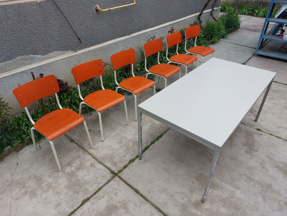 Masa 80 x 160 cm si 6 scaune