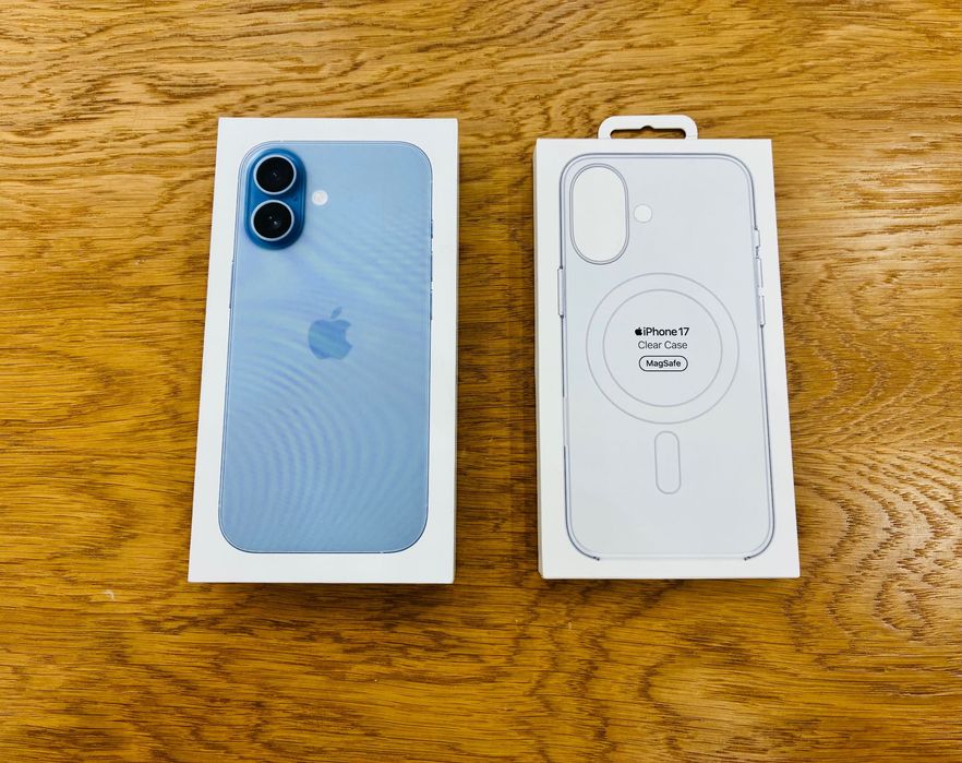 iPhone 17 256 Mist Blue Подарък Кейс Гаранция