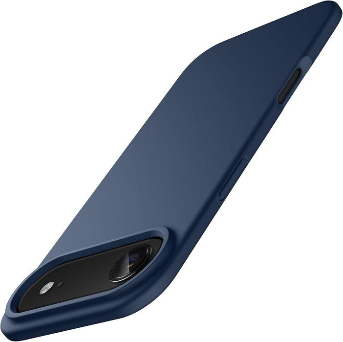 Матов силиконов кейс за apple iphone 17 air - тъмно син