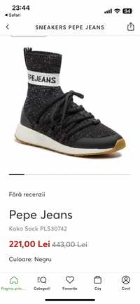 Adidași/ Soak Sneakers Pepe Jeans marimea 38