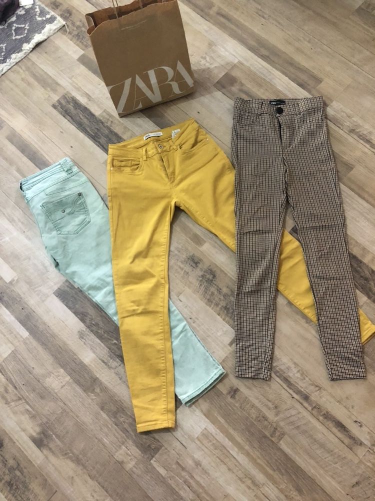 Цветни дънки zara next