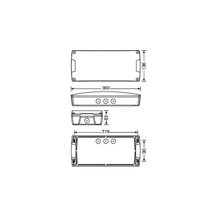 Lampa iesire de urgenta LED, IP65, Atlantic S-230-CG