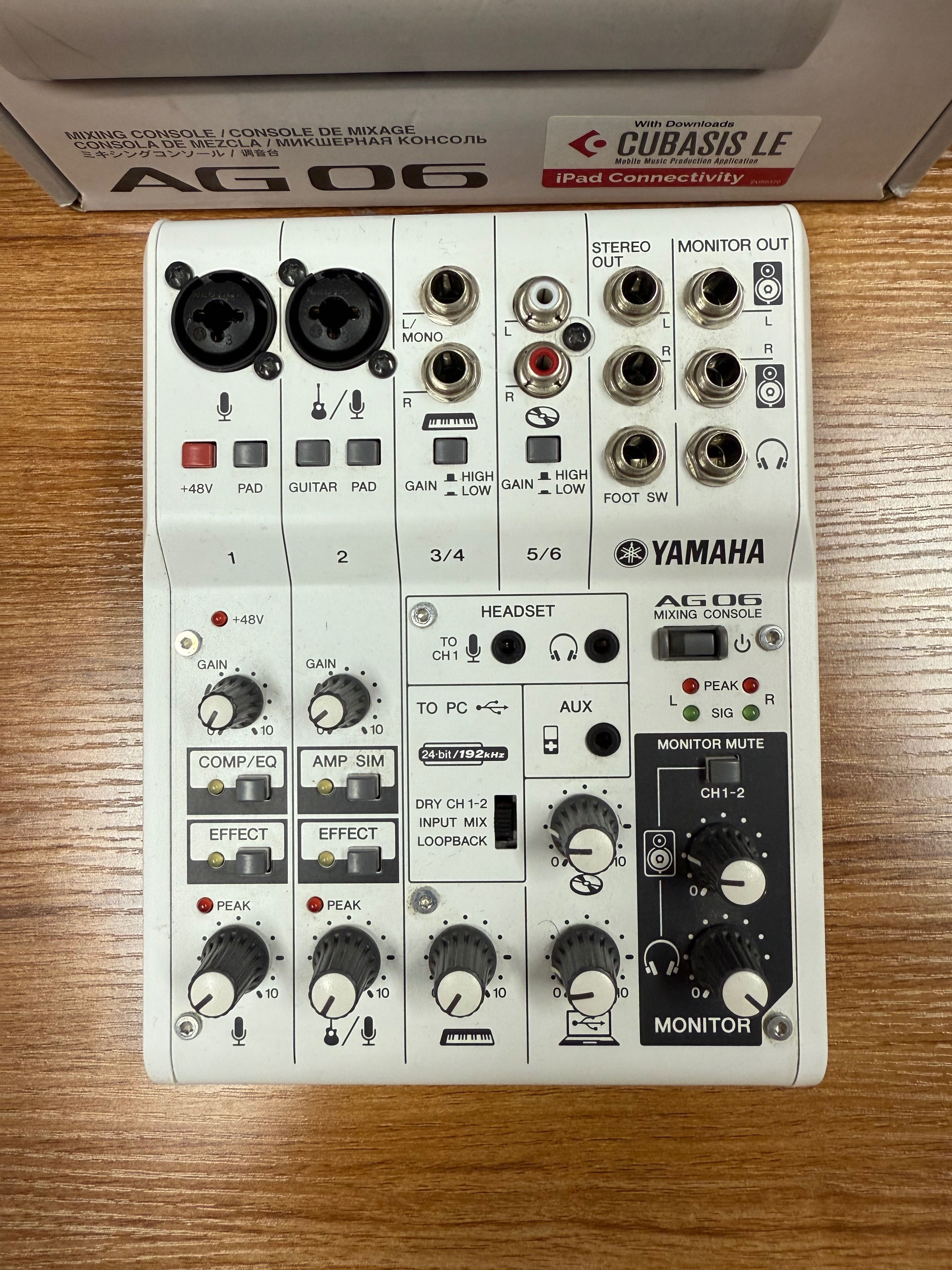 Yamaha AG06 – USB миксер / аудио интерфейс, като нов