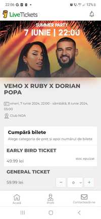 Vand bilete la Vemo×Ruby×Dorian Popa la Club NOA 07.06.2024