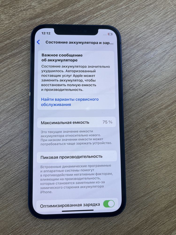 Iphone 12 128gb 75% с гарантией