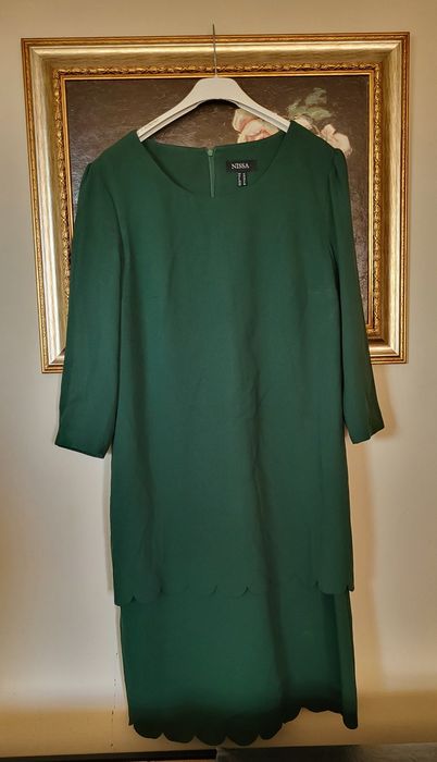 Rochie verde dreapta Nissa M -L