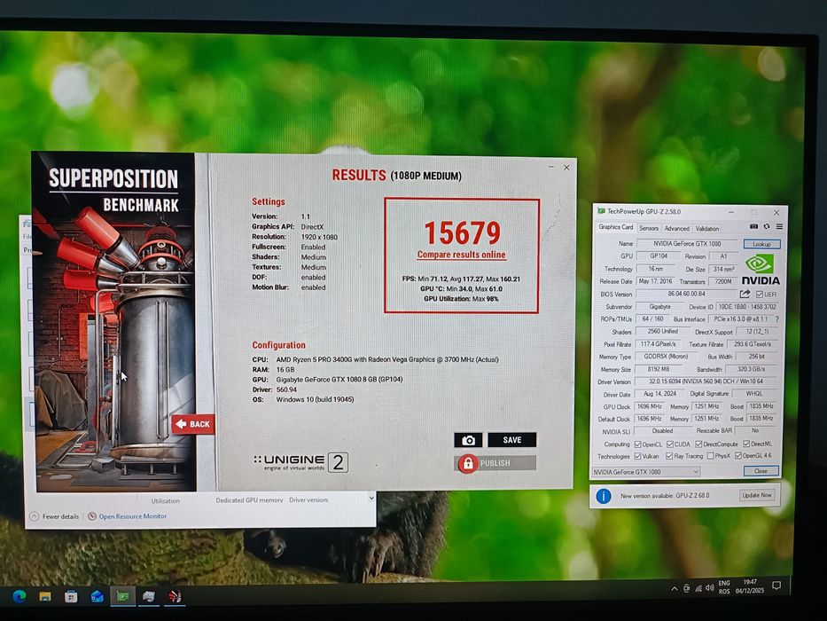 Unitate Gaming Ryzen5 16Gb GTX 1080 8Gb