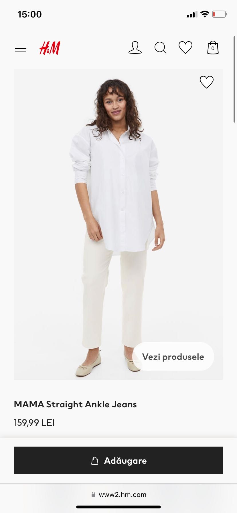 Blugi, jeans gravida H&M / drept