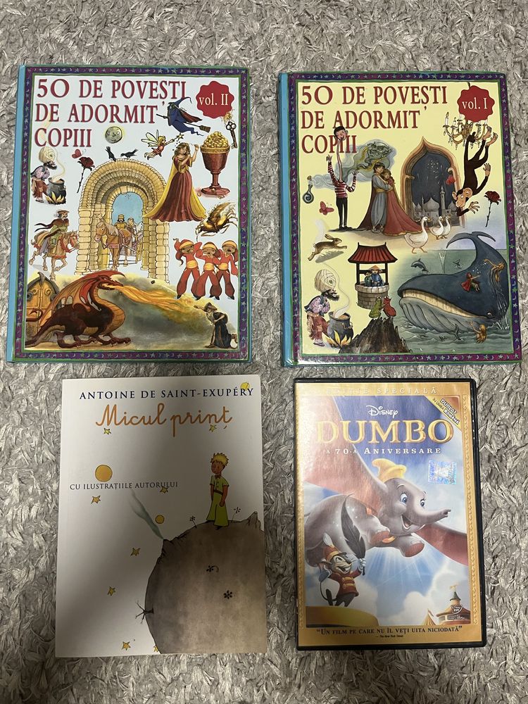 Set 3 carti de povesti pentru copii + Dvd cadou