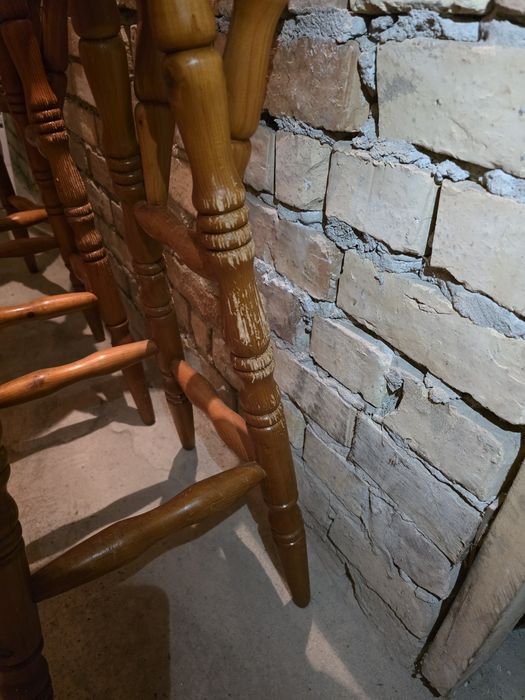 Бар столове (щъркели) от масивно дърво 3 броя