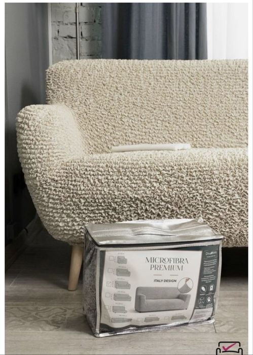 Продам чехол на 3хместный и диван и 2 кресла микрофибра цвет Ваниль