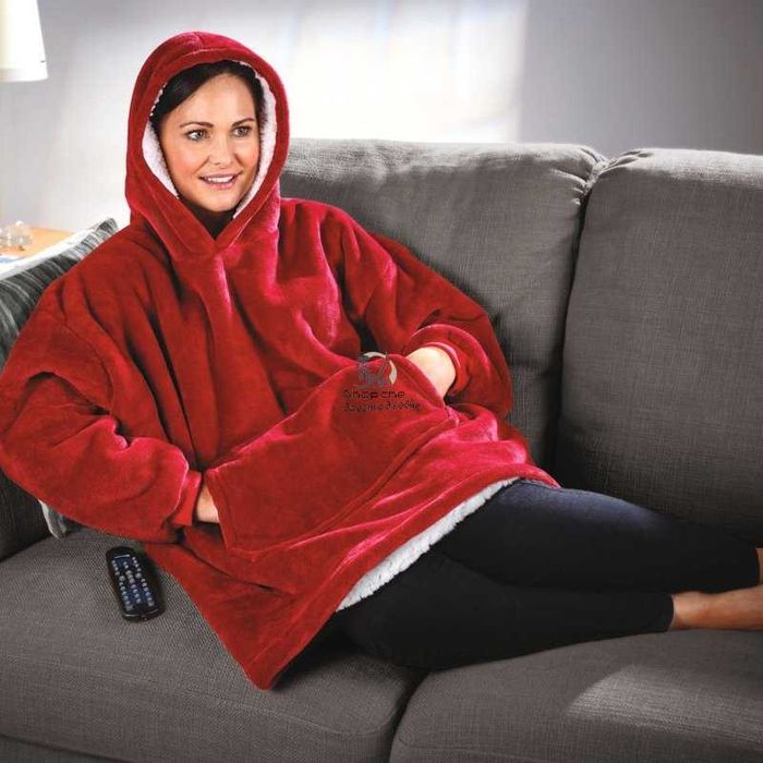 Плюшено одеяло суитчър с ръкави  Huggle Hoodies мека зимна дреха