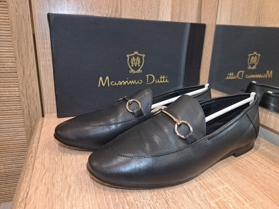 Лоферы оригинал Massimo Dutti натуральная кожа 37 размер