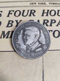 10 marci Germania 1941 moneda Luftwaffe Fuhrer Adolf Hitler Reichsmark