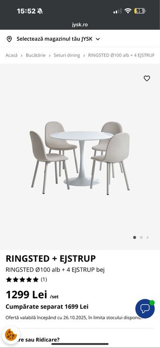 Set masa cu scaune Jysk