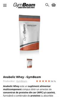 Supliment Anabolic whey  Gymbeam 2.5kg