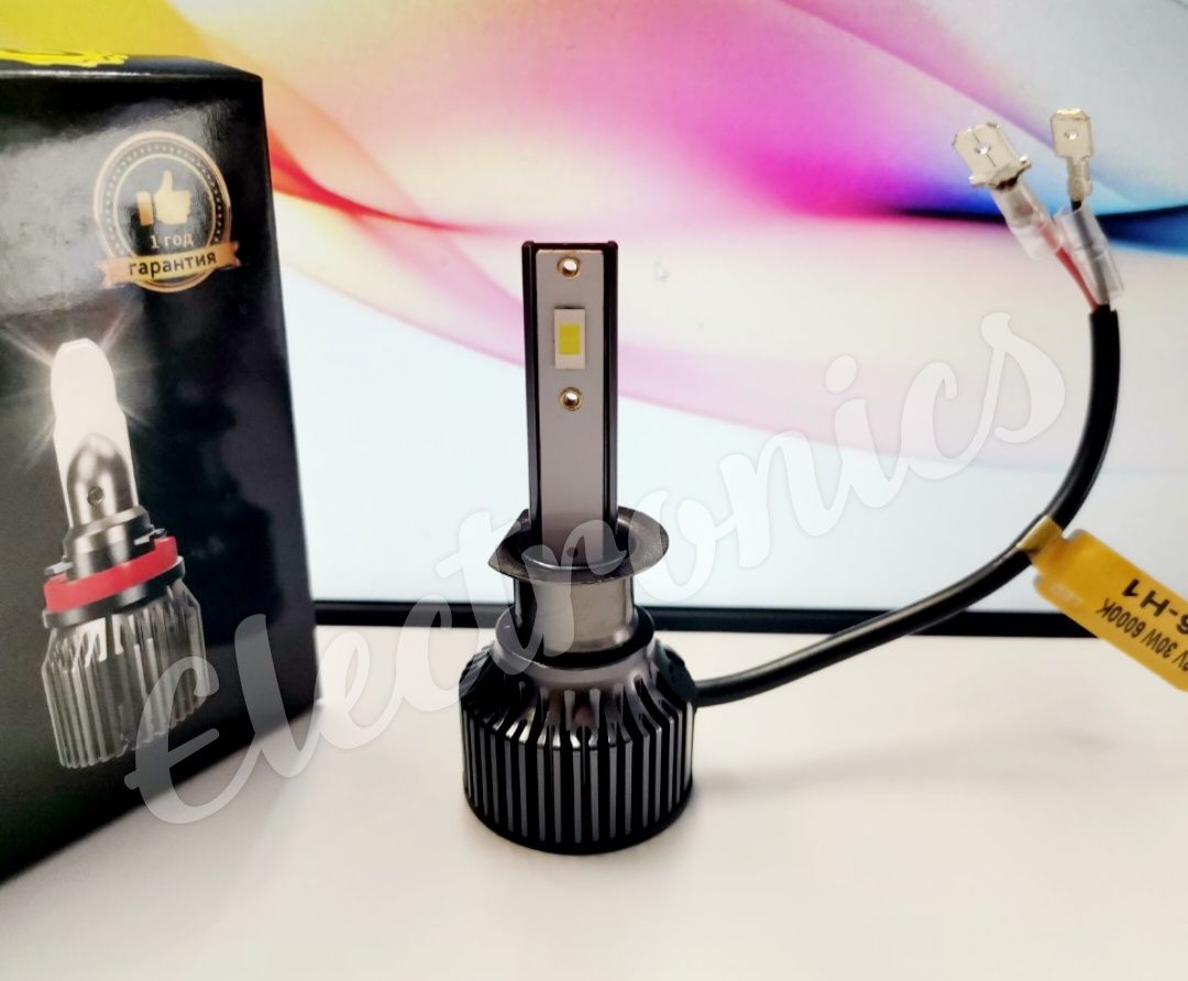 Комплект LED Крушки, H1 Х1, 12V  60W, 8000lm, Диодни, 2 Броя