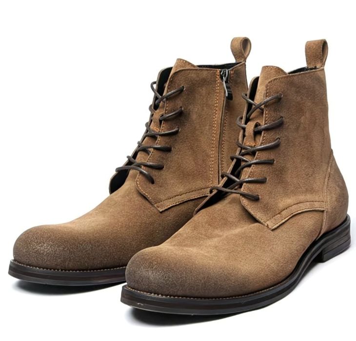 Мужские кожаные ботинки осень зима весна Новые Замша