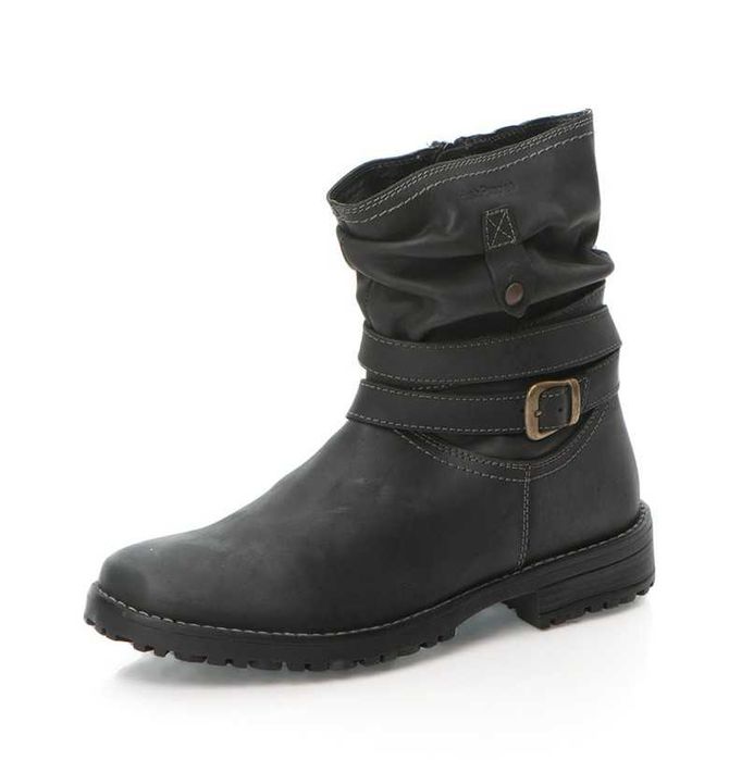 HUSH PUPPIES № 37/38 – Дамски черни боти от естествена кожа нови кутия