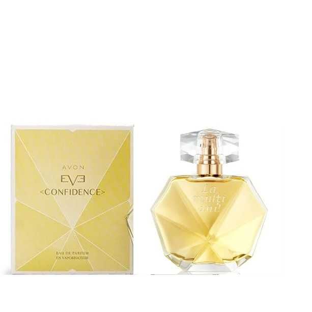 Apa parfum Eve Confidence gravat "La multi ani"-cutie eleganta-Avon
